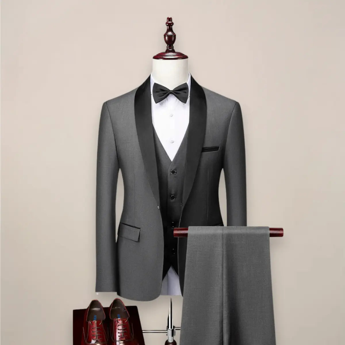 Men’s Slim Fit 3‑Piece Tuxedo Suit – Formal Wedding & Event Wear