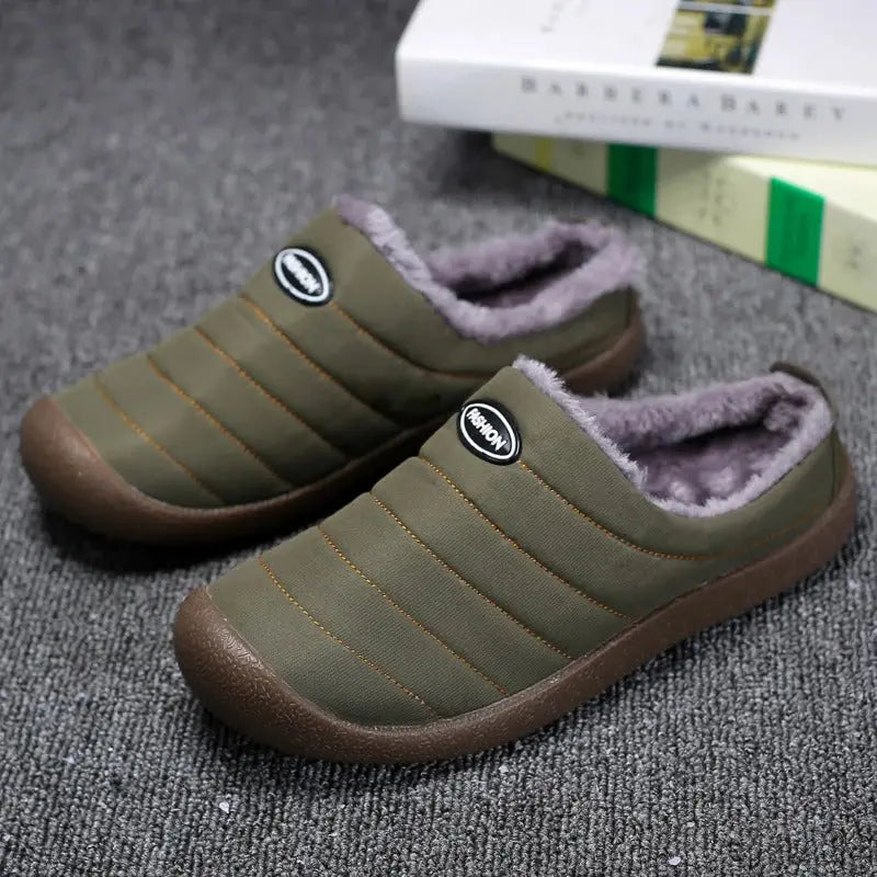 Men’s Winter Fleece-Lined Slippers