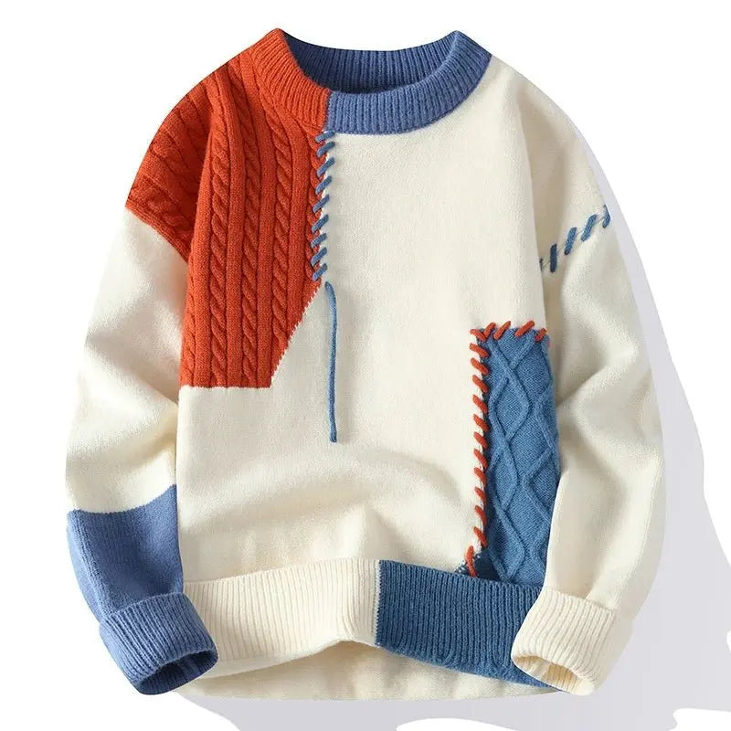 Men’s Color Block Knit Sweater