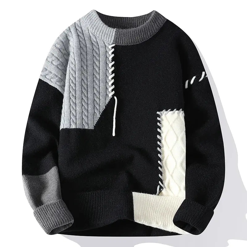 Men’s Color Block Knit Sweater