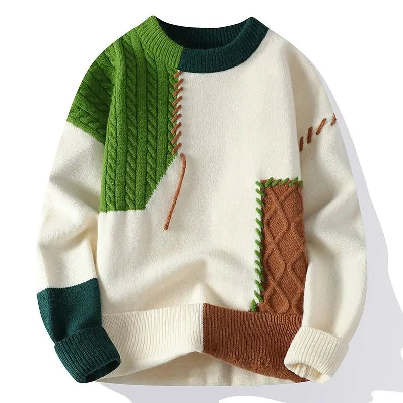 Men’s Color Block Knit Sweater