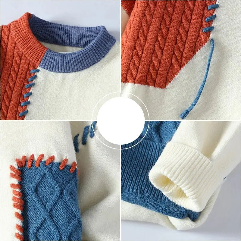Men’s Color Block Knit Sweater