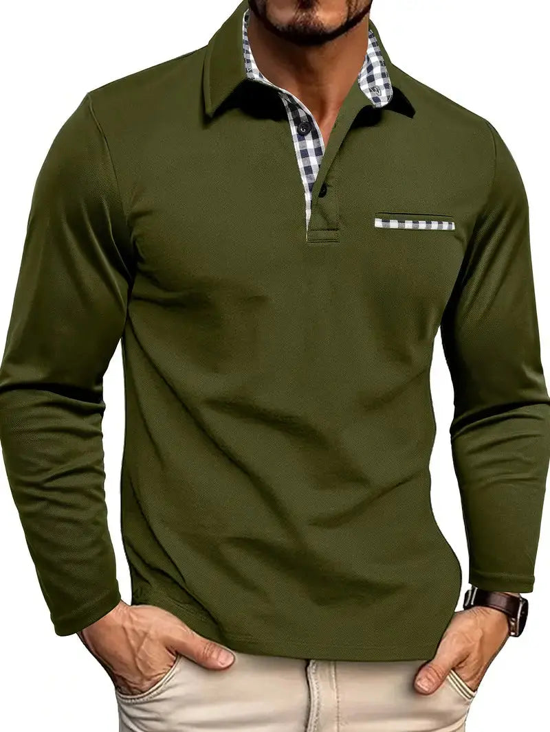 Men’s Long Sleeve Summer Polo Shirt