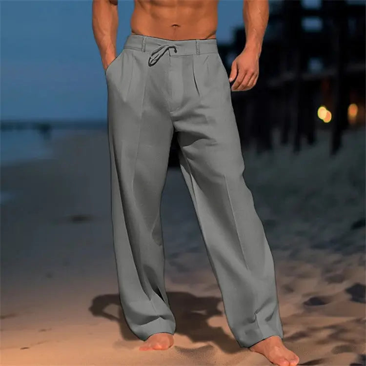 Men’s Lightweight Relaxed Fit Drawstring Trousers