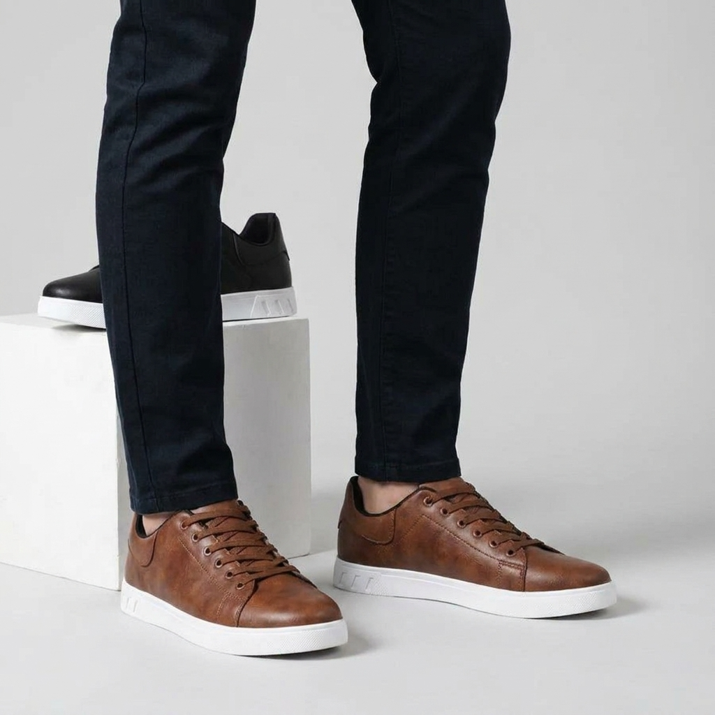 Men’s Low-Top Lace-Up Casual Sneakers