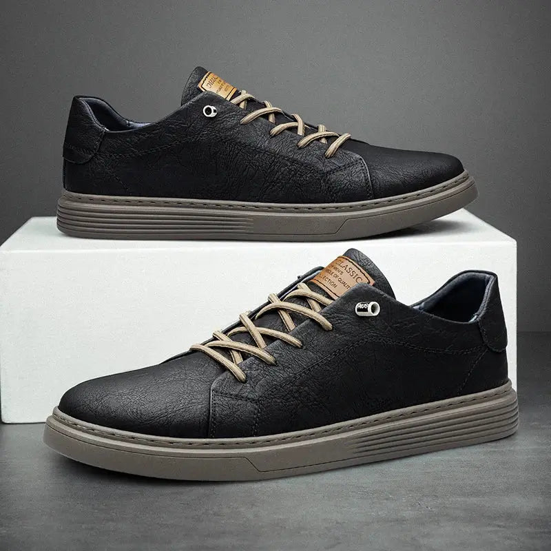 Men’s Classic Comfort Faux Leather Sneakers