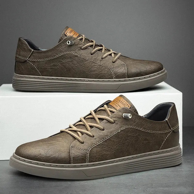 Men’s Classic Comfort Faux Leather Sneakers