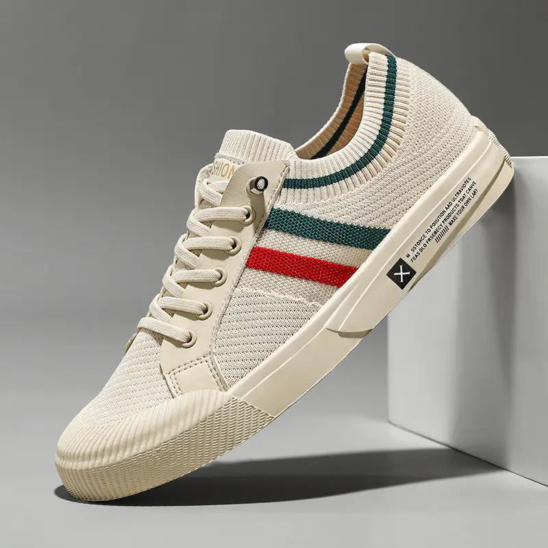Men’s Retro Stripe Minimalist Sneakers