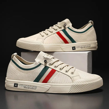 Men’s Retro Stripe Minimalist Sneakers