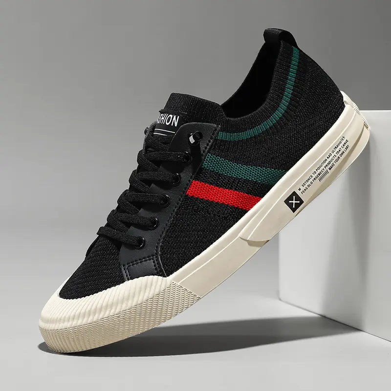 Men’s Retro Stripe Minimalist Sneakers