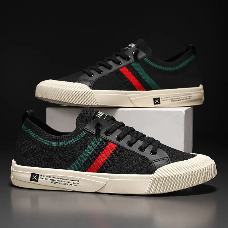 Men’s Retro Stripe Minimalist Sneakers