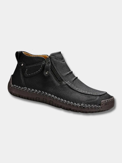 Shoes with side zipper