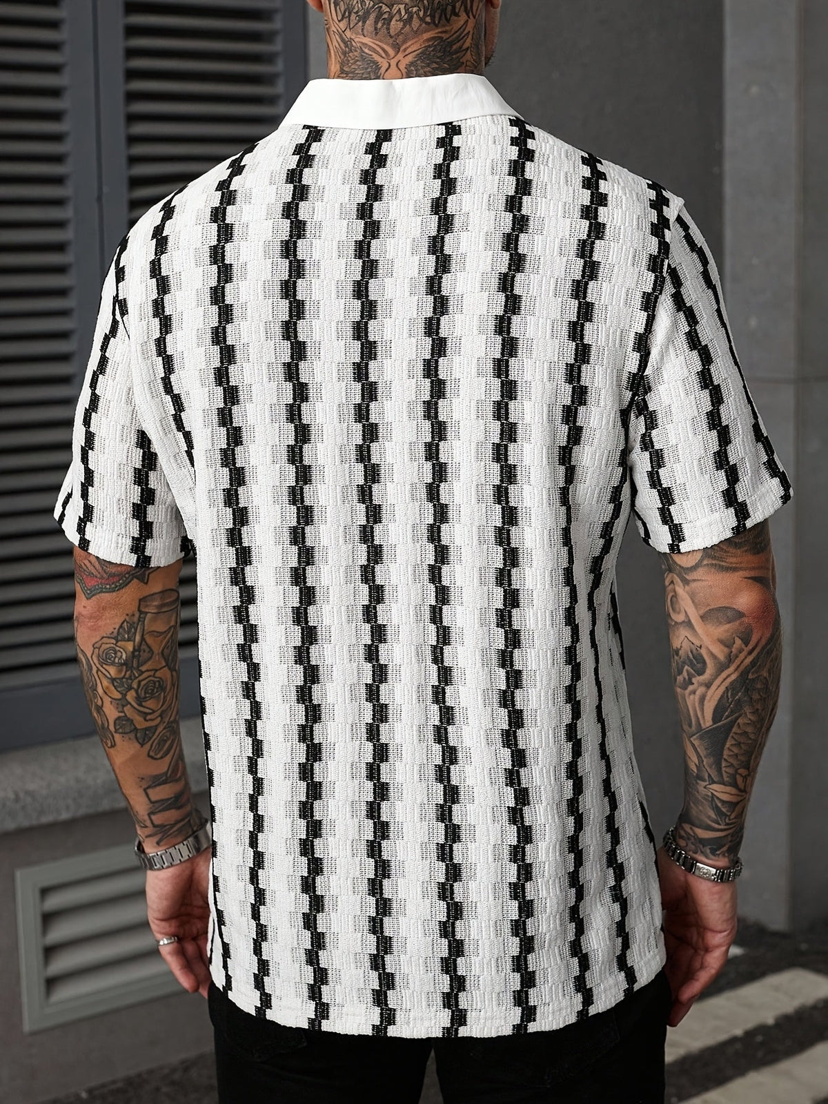 STRIPED SHORT SLEEVE SHIRT FOR MEN