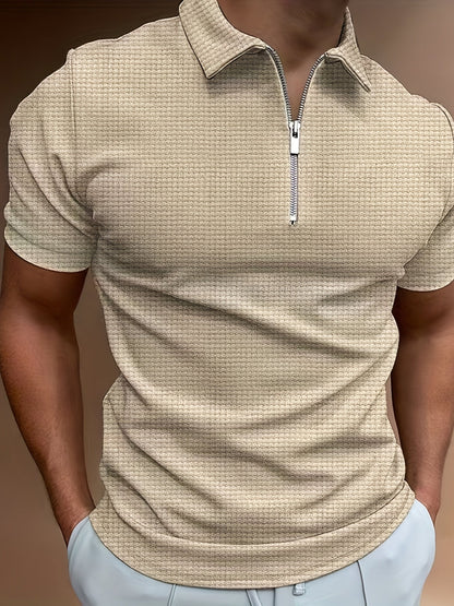 ZIP-UP SHORT SLEEVE SHIRT FOR MEN