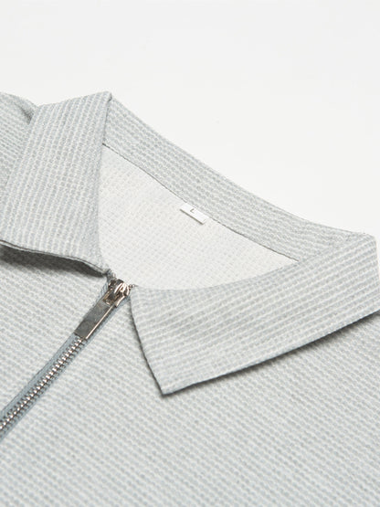 ZIP-UP SHORT SLEEVE SHIRT FOR MEN