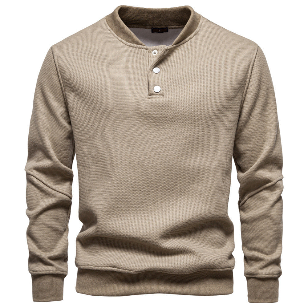 TEXTURED HENLEY SWEATSHIRT FOR MEN