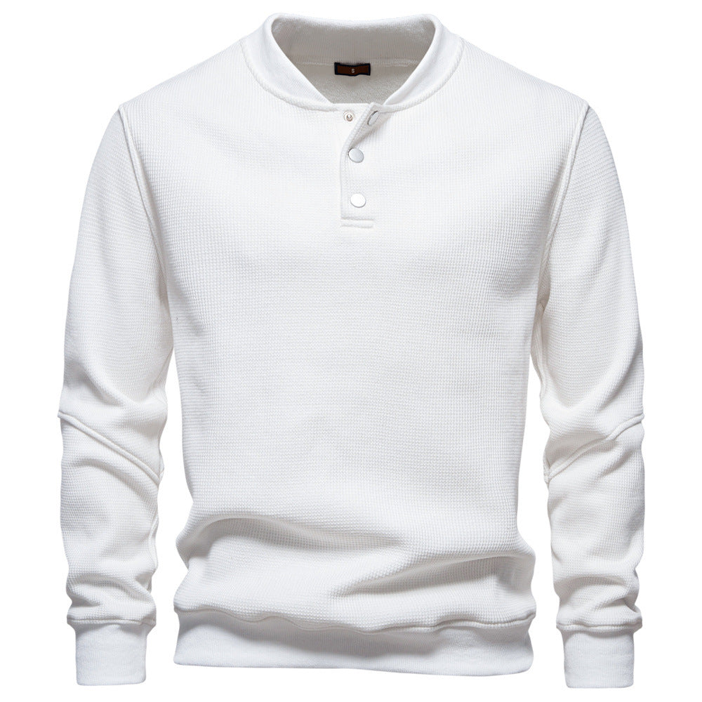 TEXTURED HENLEY SWEATSHIRT FOR MEN