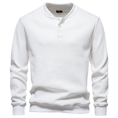 TEXTURED HENLEY SWEATSHIRT FOR MEN