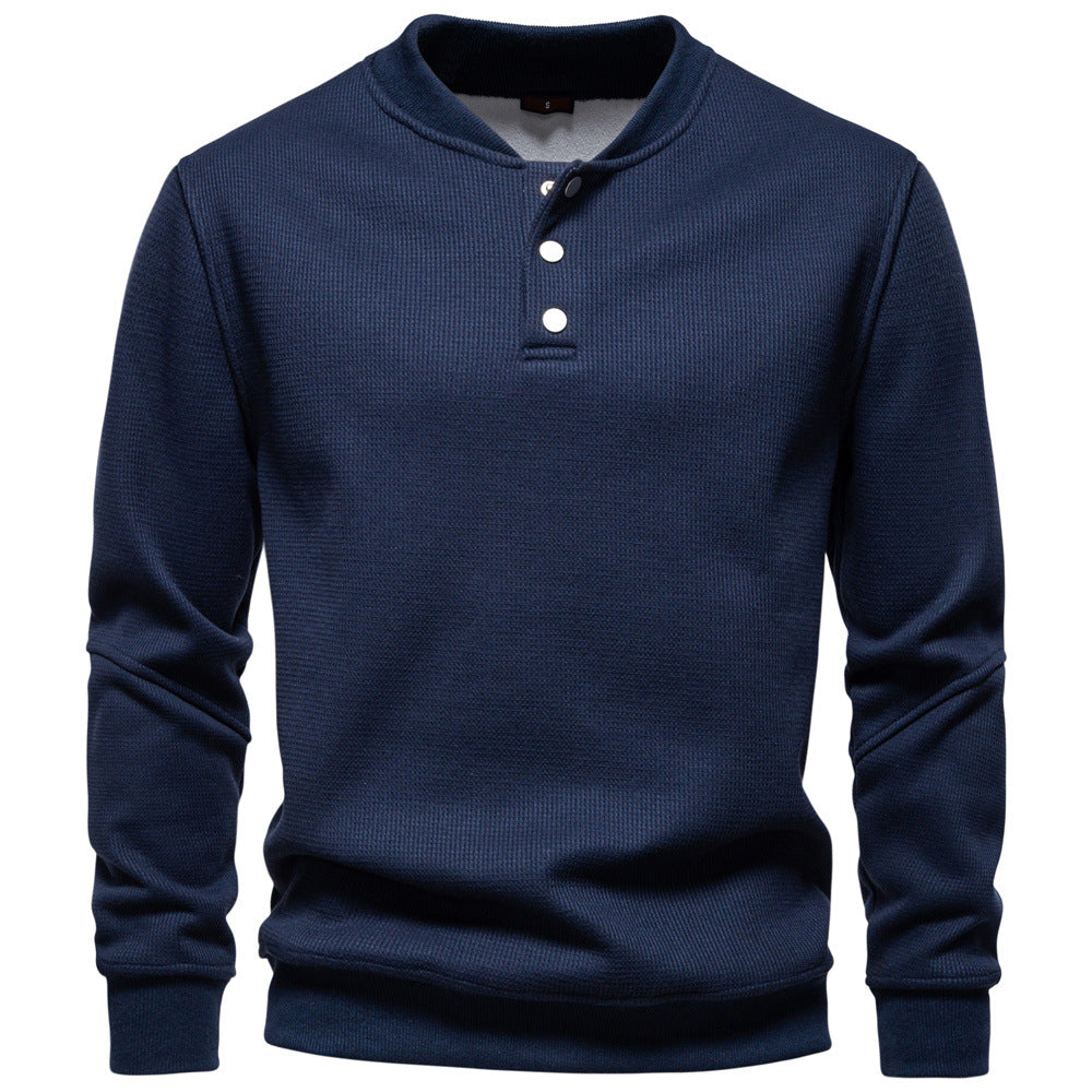 TEXTURED HENLEY SWEATSHIRT FOR MEN