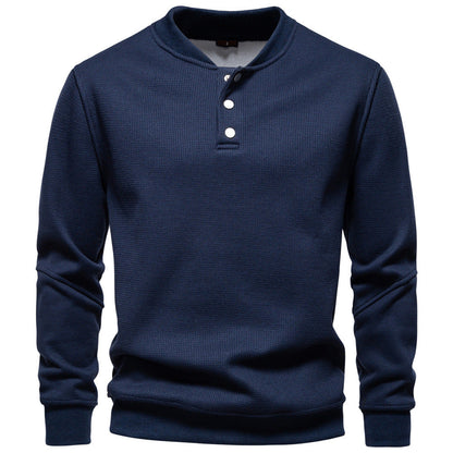 TEXTURED HENLEY SWEATSHIRT FOR MEN