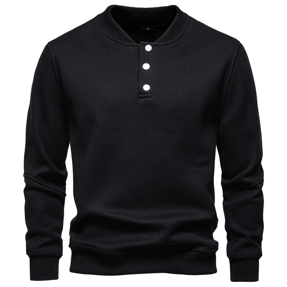TEXTURED HENLEY SWEATSHIRT FOR MEN
