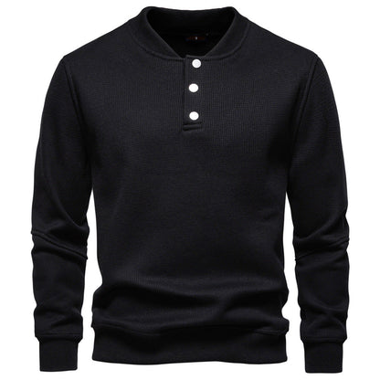 TEXTURED HENLEY SWEATSHIRT FOR MEN