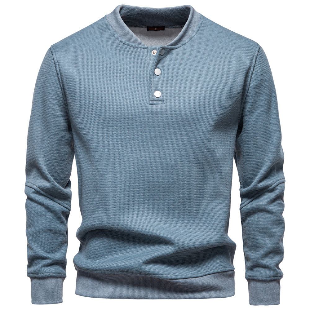 TEXTURED HENLEY SWEATSHIRT FOR MEN