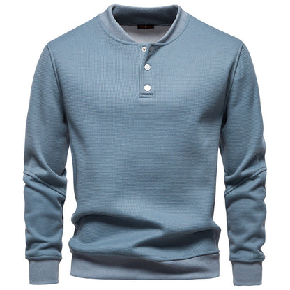 TEXTURED HENLEY SWEATSHIRT FOR MEN