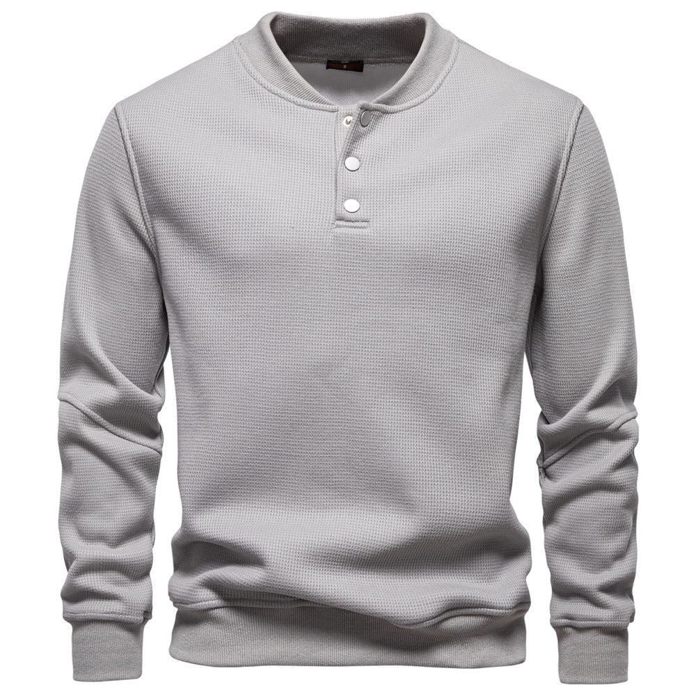 TEXTURED HENLEY SWEATSHIRT FOR MEN