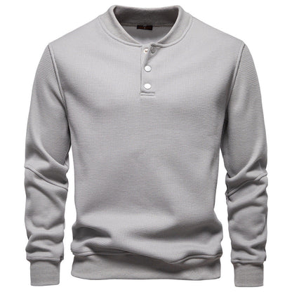 TEXTURED HENLEY SWEATSHIRT FOR MEN