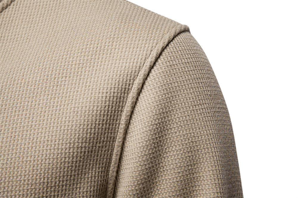 TEXTURED HENLEY SWEATSHIRT FOR MEN