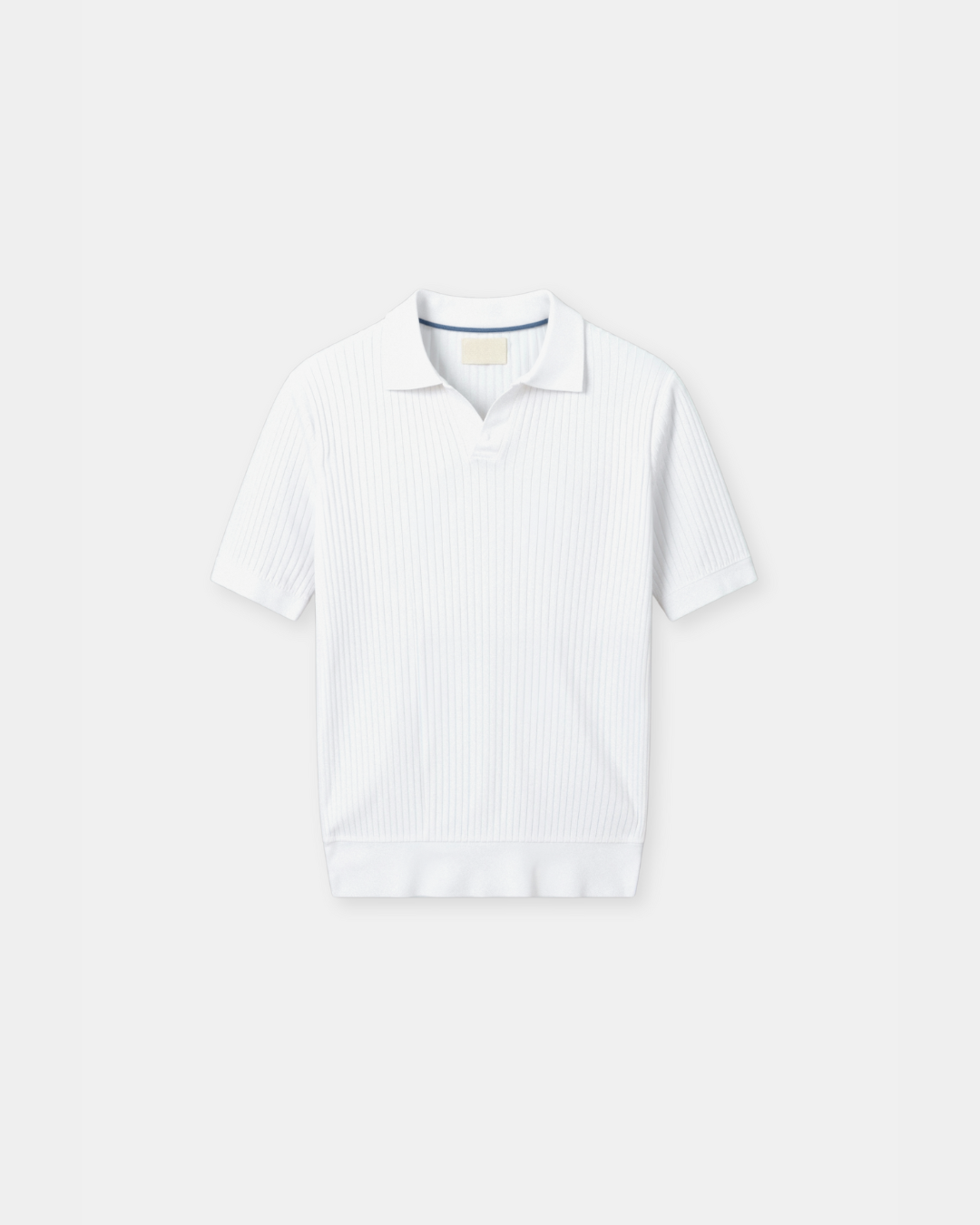 RIBBED KNIT POLO SHIRT FOR MEN