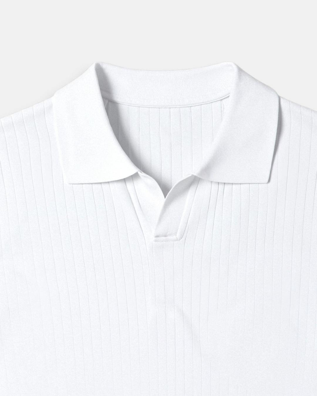 RIBBED KNIT POLO SHIRT FOR MEN