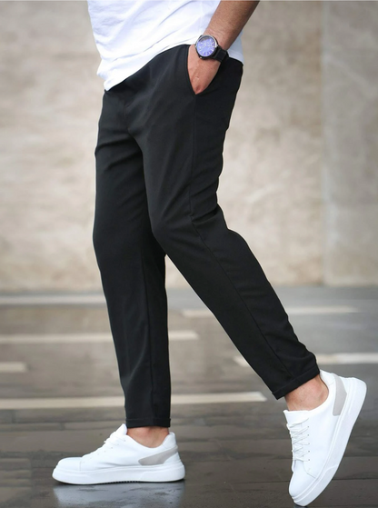 MEN EVERYDAY SLIM FIT TROUSERS DRAWSTRING WAIST