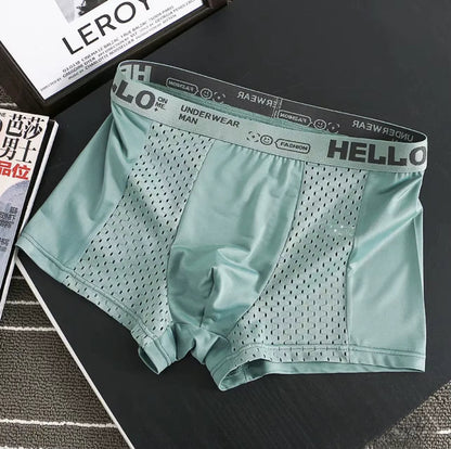 Men everyday boxer briefs mesh synthetic blend