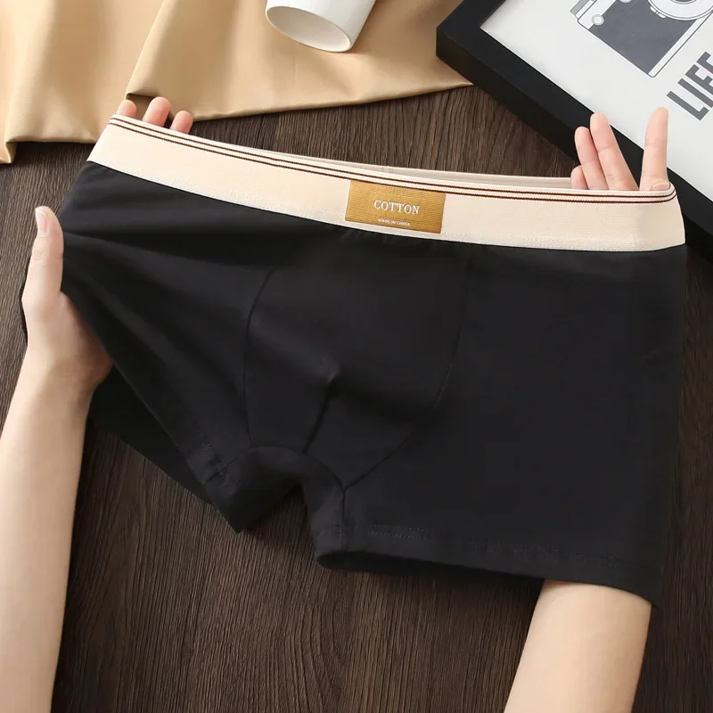 Men Daily Boxer Briefs with Contrasting Waistband