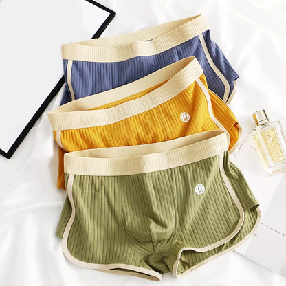 Men Daily Wear Boxer Briefs Color-Blocked