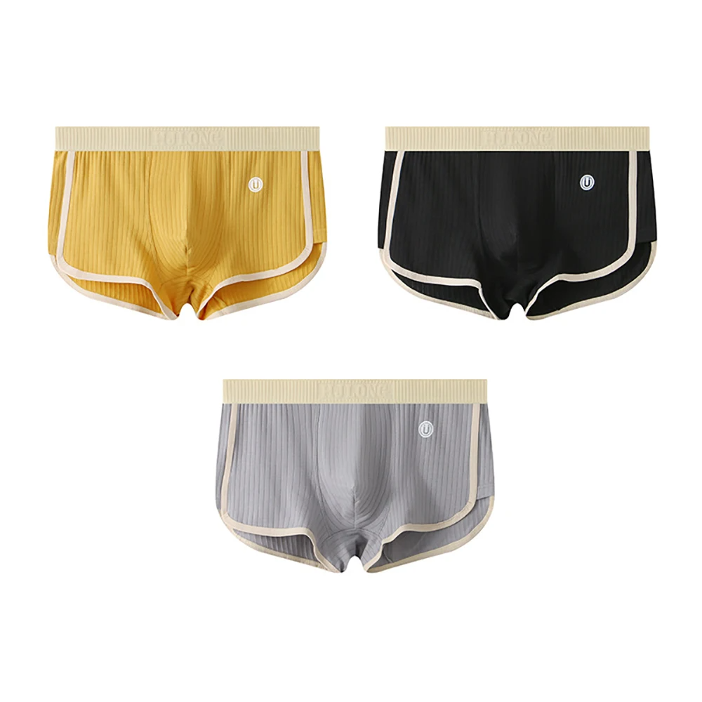 Men Daily Wear Boxer Briefs Color-Blocked