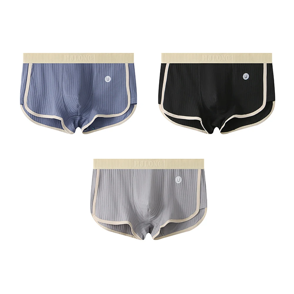 Men Daily Wear Boxer Briefs Color-Blocked