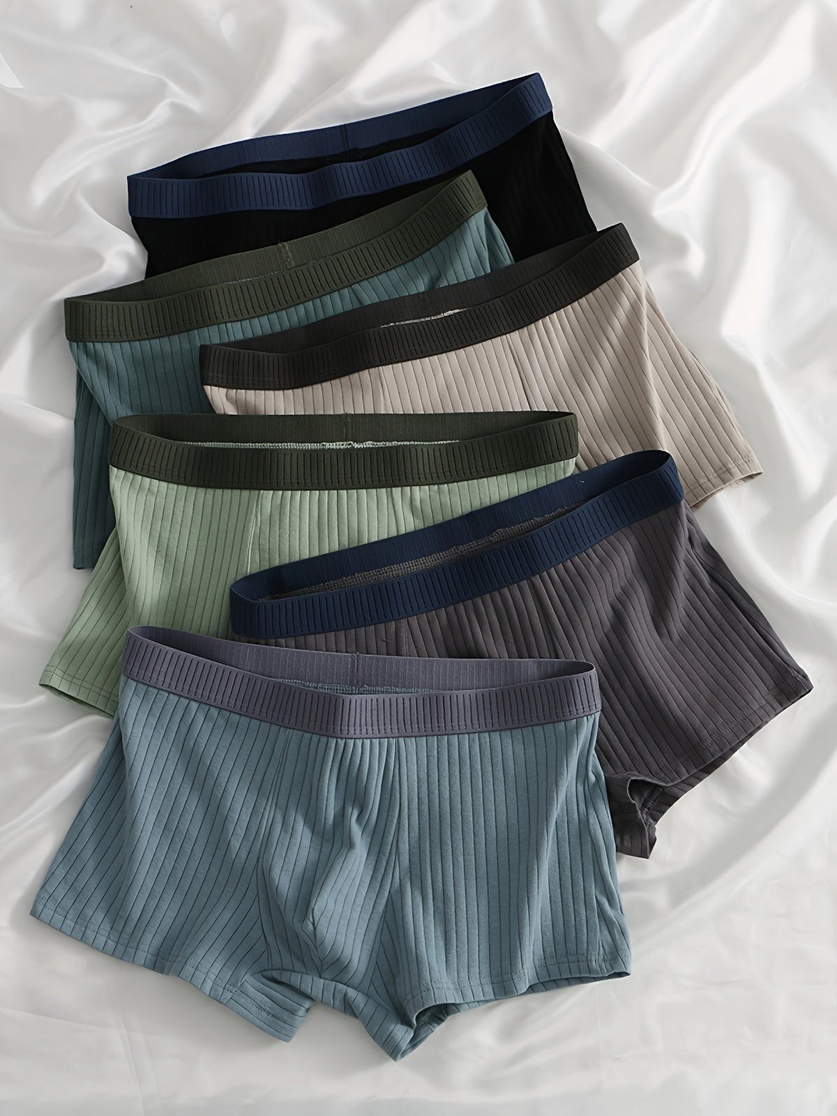 Men daily wear boxer briefs ribbed