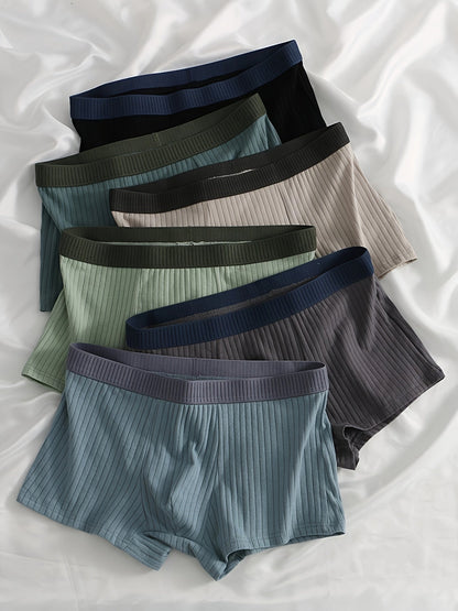 Men daily wear boxer briefs ribbed