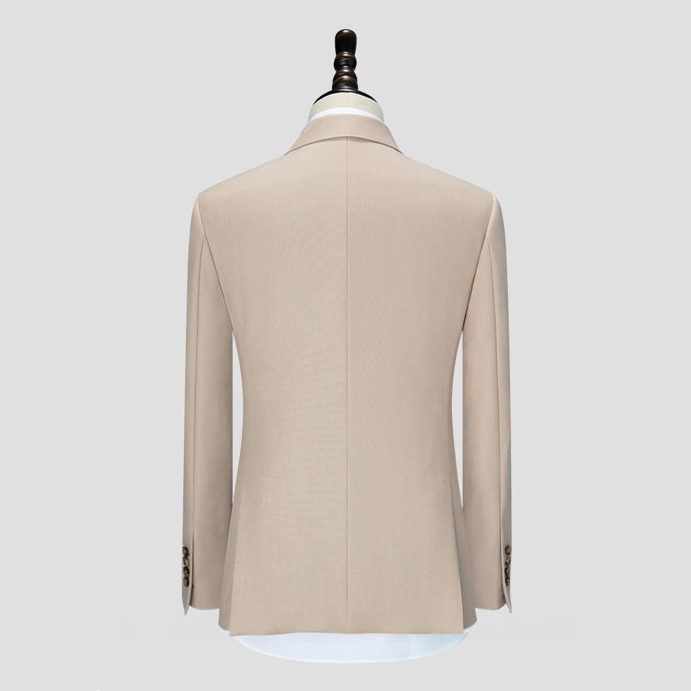 Men wedding double-breasted suit peak lapels