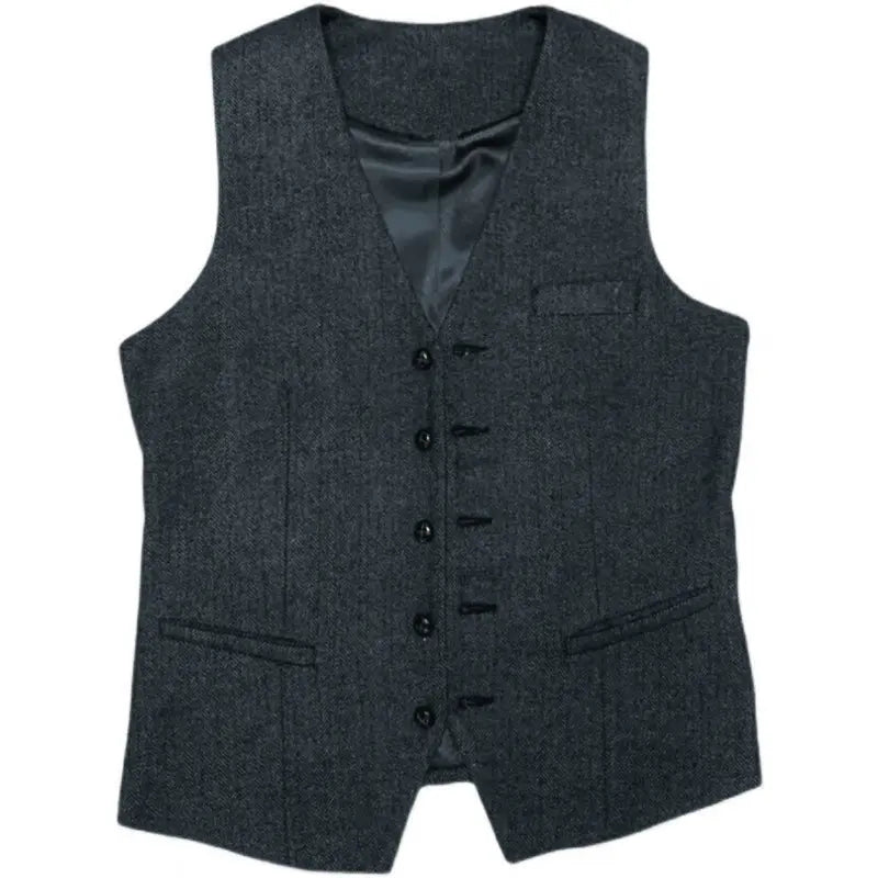 Men Wedding Three‑Piece Suit Tweed