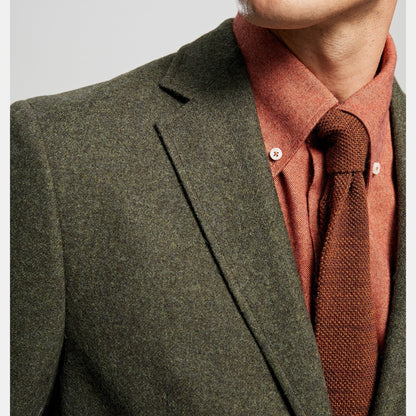 Men's wedding three-piece suit olive green