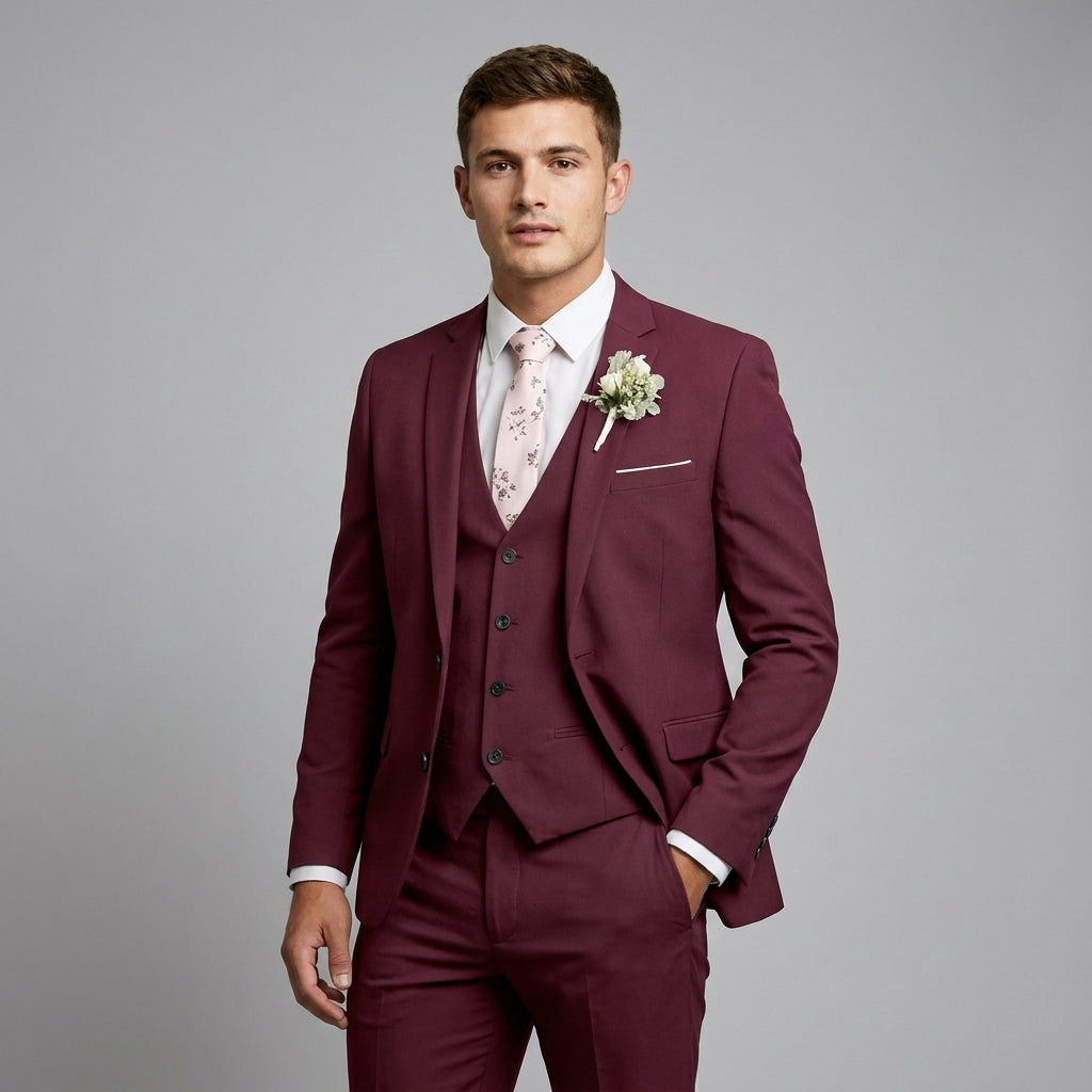 Men formal three-piece suit slim fit