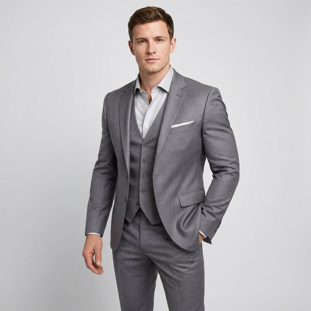 Men formal three-piece suit slim fit