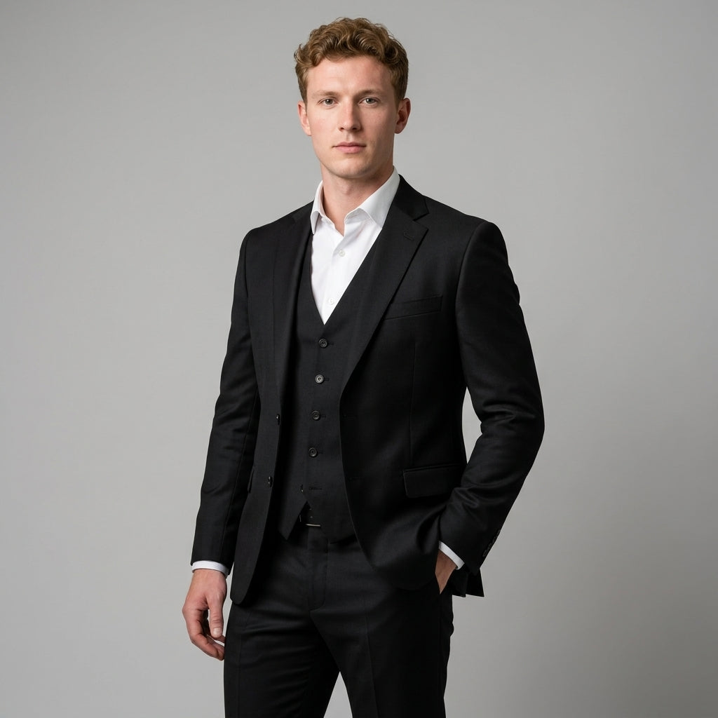 Men formal three-piece suit slim fit