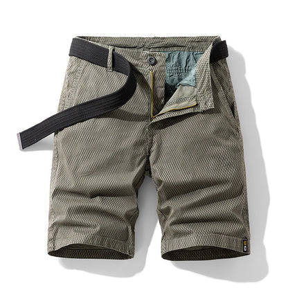 CHECKERED BELT SHORTS FOR MEN