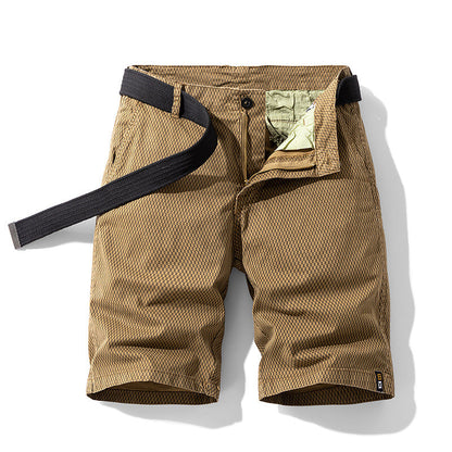 CHECKERED BELT SHORTS FOR MEN