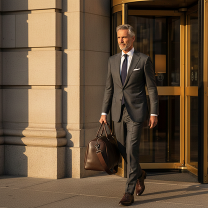 STRUCTURED EXECUTIVE WEEKENDER DUFFLE BAG FOR MEN